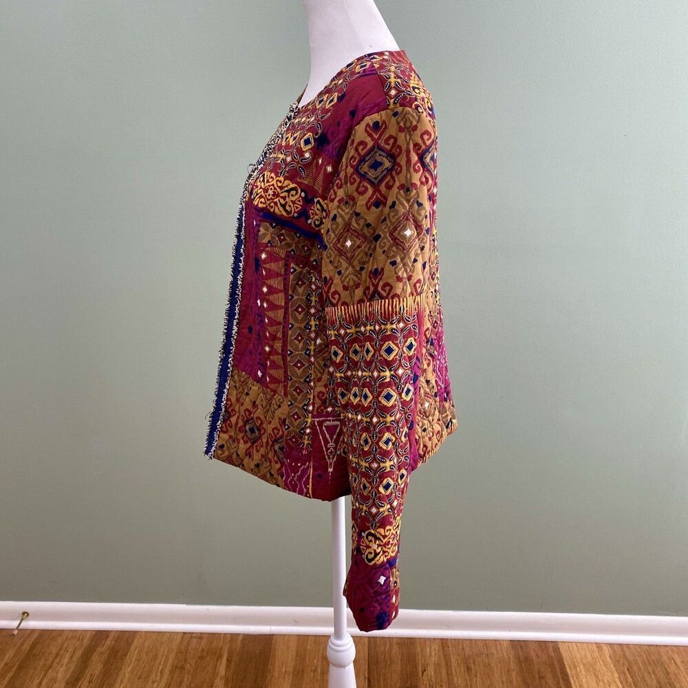 Ruby Rd Patchwork Jacket Quilted Cotton Womens 14… - image 3